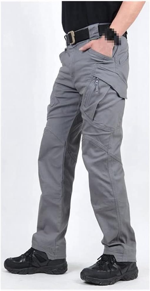 KEHAIOO Men Casual Tactical Pants, SWAT Combat Trousers, Army Military Pants, Outdoors Cargo Cotton Trousers