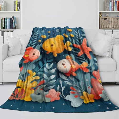 Couverture velours peluche épaulards 3D flanelle ultra douce