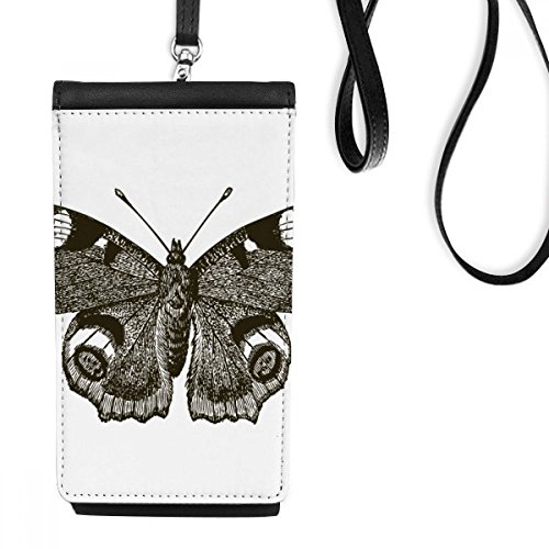 Sacoche smartphone avec dark wing motif papillon pour sorties et voyages
