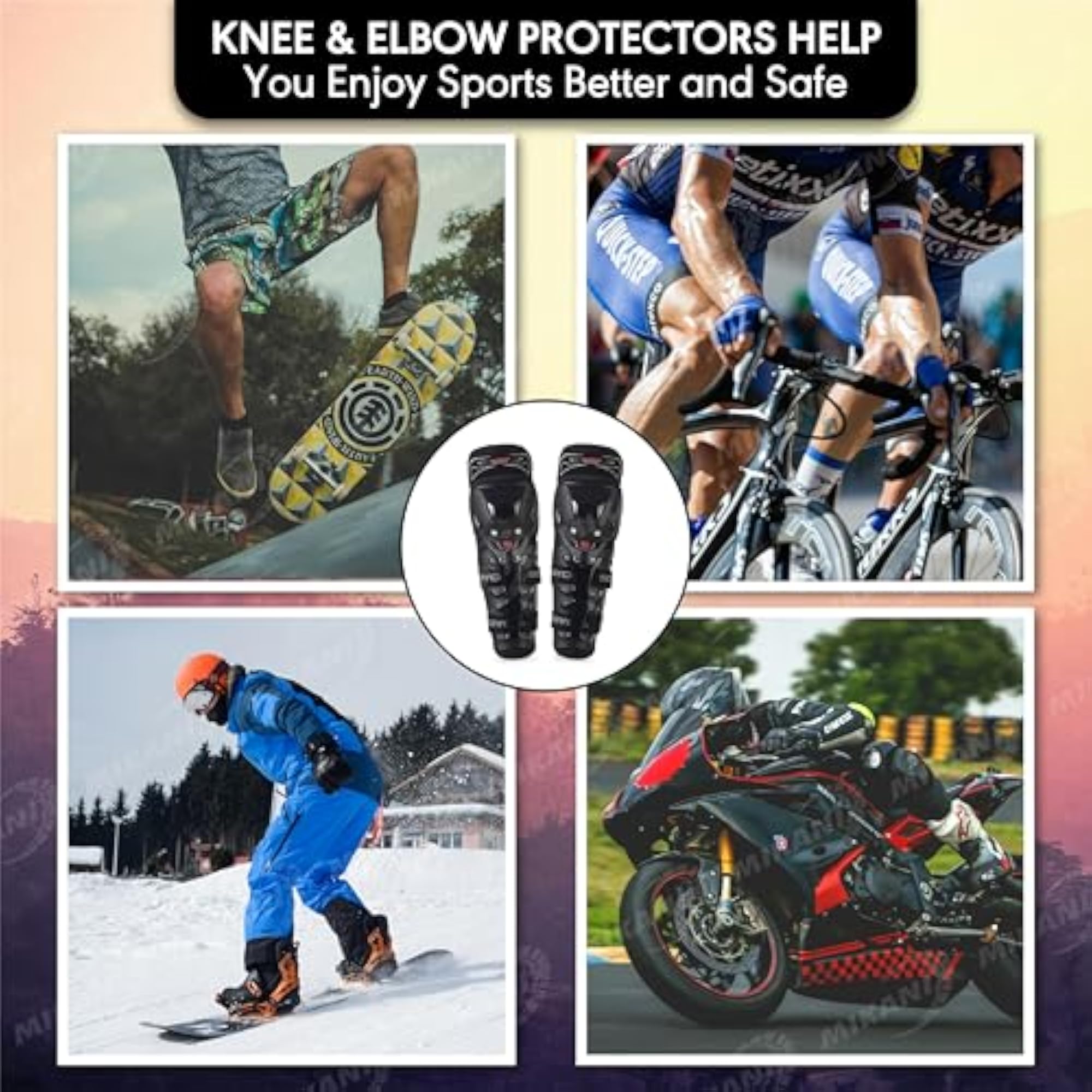Bike Knee & Elbow Guards Protective Gear