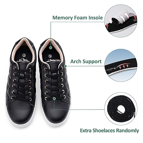 Jeossy Women's 8020 Fashion Sneakers, Casual Trendy Dress Lace up Walking Shoes with Memory Foam3