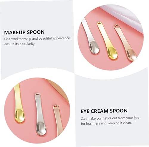 Miniatura 5 de Beavorty Herramienta para el cuidado de la piel, 18 piezas, cuchara de crema, kit de maquillaje, mini cucharas para postres, espátula de metal,