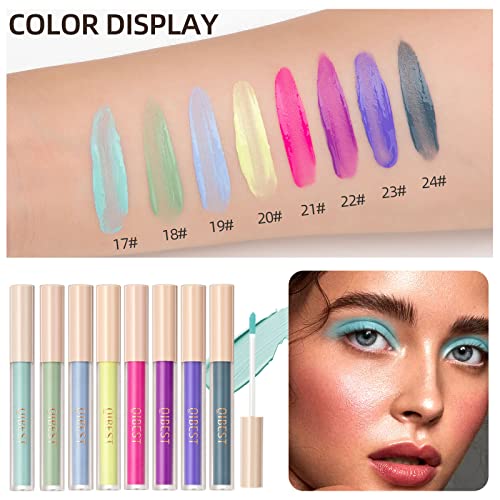 Sumeitang Colored Liquid Matte Eyeshadow, Pink High-Pigmented Smooth Cream Eyeshadow Stick, Lightweigh Quick-Drying Waterproof Long Lasting For Women Eye Or Lip Colorful Makeup(#21) #TOP3