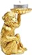 Kare Design Deko Figur Monkey Tealight Holder, Gold, Teelichthalter, Accessoire, Deko Objekt, Affen Motiv, Wohnzimmer, Schlafzimmer, 11x11x7 cm (H/B/T)