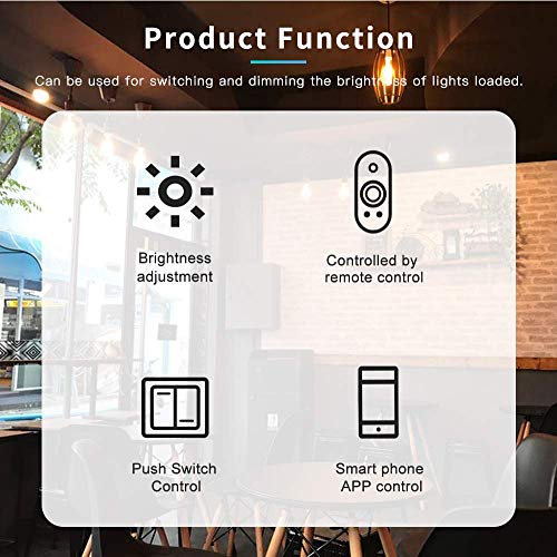 Gledopto Triac Ac Dimmer Light Switch Touch Control Brightness Zigbee 3.0 Home Smart Led Light Dimmer Hub App/Voice/2.4G Rf Remote Control Compatible With Amazon Ehco Plus #TOP2