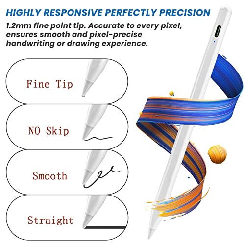 Active Stylus Pen For Amazon Kindle Fire Hd 8 Plus,New Plastic Point Tip With Precise And Accurate Drawing Pencil Compatible With Amazon Kindle Fire Hd 8 Plus Stylus Pencil,White #TOP3