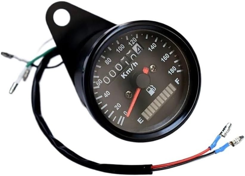 Motorcycle Odometer Gauge Universal Backlight Motorcycle Dual Odometer KM/H Tachometer Gauge Retro Tachometer Autocycle Styling Accessory