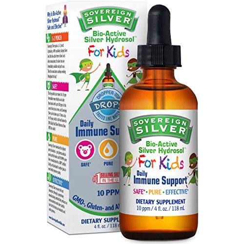 Sovereign Silver Bio-Active Silver Hydrosol for Kids for Immune Support - 10 ppm