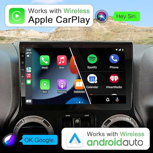 Rádio estéreo Rolax Android 13 22.9 cm Carplay, reprodutor de vídeo multimídia, veicular, navegação