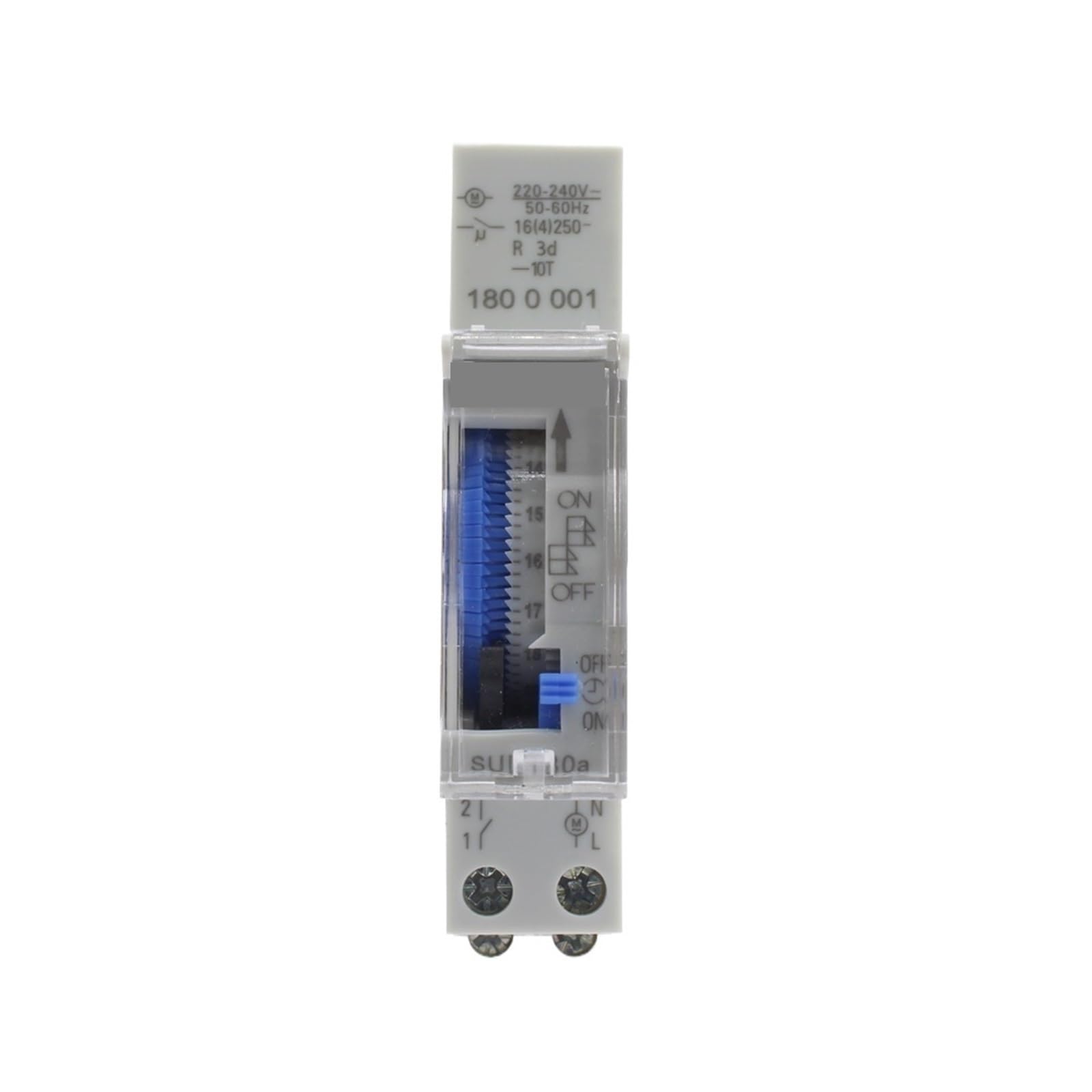 1pcs Mechanical Analog Time Switch 24 Hour 110V/220-240VAC Mechanical Programmable DIN Rail Time Switch SUL180a