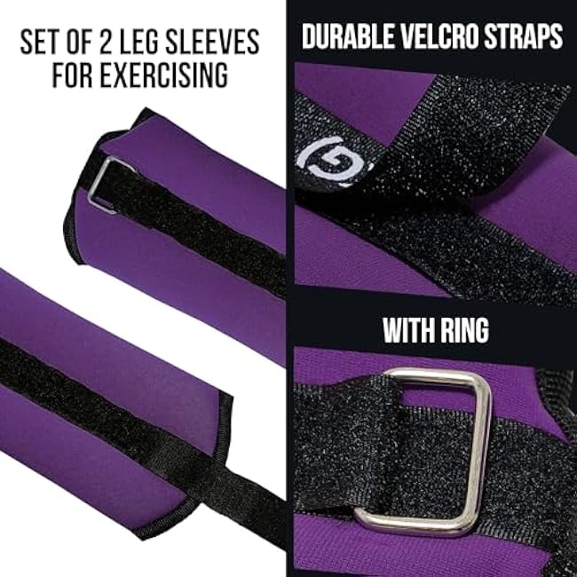 FUXION Adjustable Ankle Weights 1.5/2.0/2.5 lbs Pair, Fully Adjustable for Ankle Wrist Arm or Leg, for Training Warm-up Pilates Gym Accessories