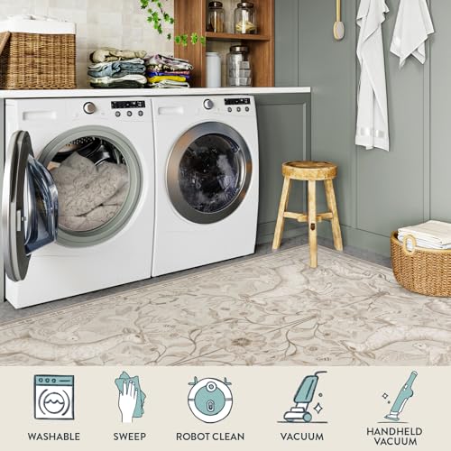 Tapete decorativo beige Boho 8x10 Lahome miniatura 5