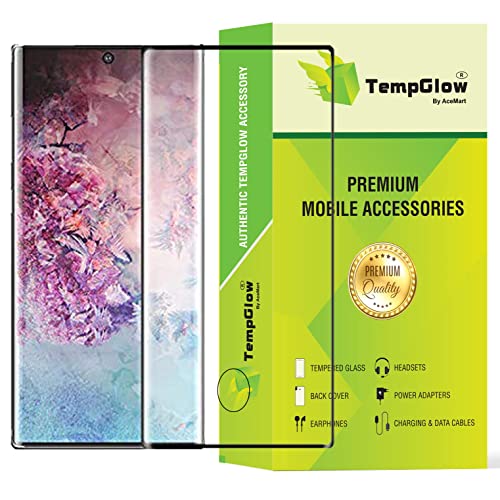 Image of Screen Protector for Samsung Galaxy Note 10 (Black) Tempered Glass Edge-to-Edge 6D Screen Guard With Installation Kit