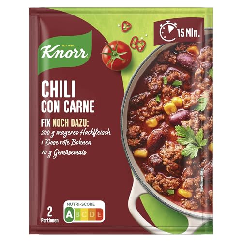 Knorr Fix Würzmischung Chili con Carne für ein würziges Fleischgericht mit natürlichen Zutaten...