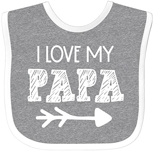 inktastic I Love My Papa with Arrow Baby Bib