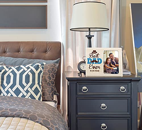 Hohomark Fathers Day Picture Frame 4X6 Best Dad Ever Photo Frame For Dad From Daughter Son Father's Day Gifts For Husband From Wife #TOP3