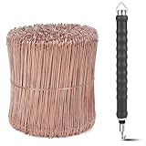 CPROSP Ligature Fer a Beton Cuivré (1000pcs) avec Torsadeuse, Ligatures à Boucle 160mm et ...