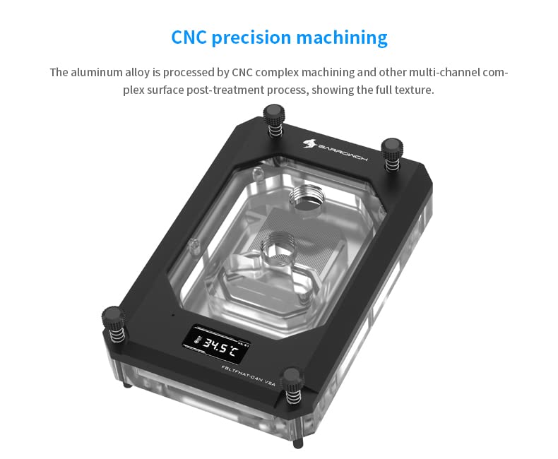 Amazon.com: Barrowch FBLTFHA-04N V2A CPU Water Block for AMD Ryzen