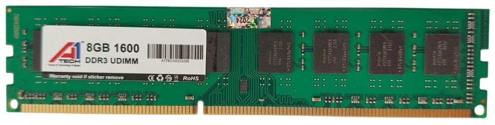 A1TECH 8GB DDR3 Desktop RAM 1600MHz Long-DIMM Memory – High-Speed Performance, Low Voltage Requirement (5 Year Warranty)