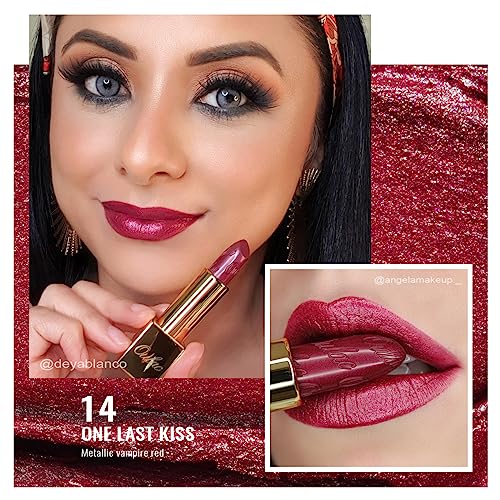 Oulac OL-LIP-METALLIC-SHINE-14-4.3G-P1 Wine Red Lipstick For Women With Metallic 3D Shine Lightweight Hydrating Formula thumb #1