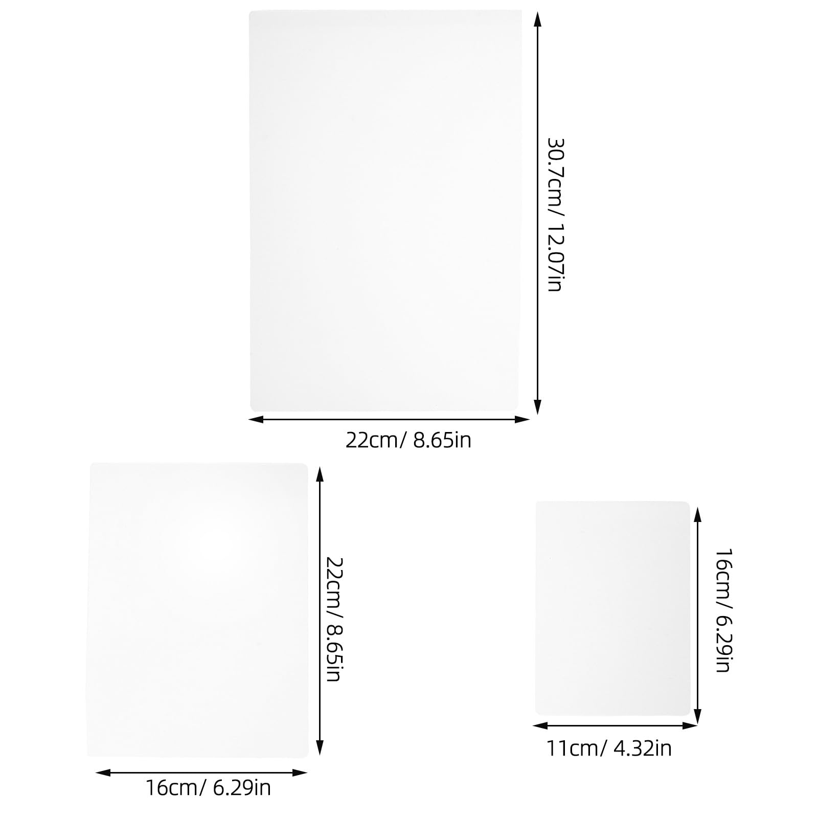 Toddmomy 300 fundas térmicas para laminar, láminas de laminado transparente de 50 micras y 60 micras, tamaño mixto A4, 8x6 y 6x4 pulgadas, película protectora de plástico para documentos, fotos y
