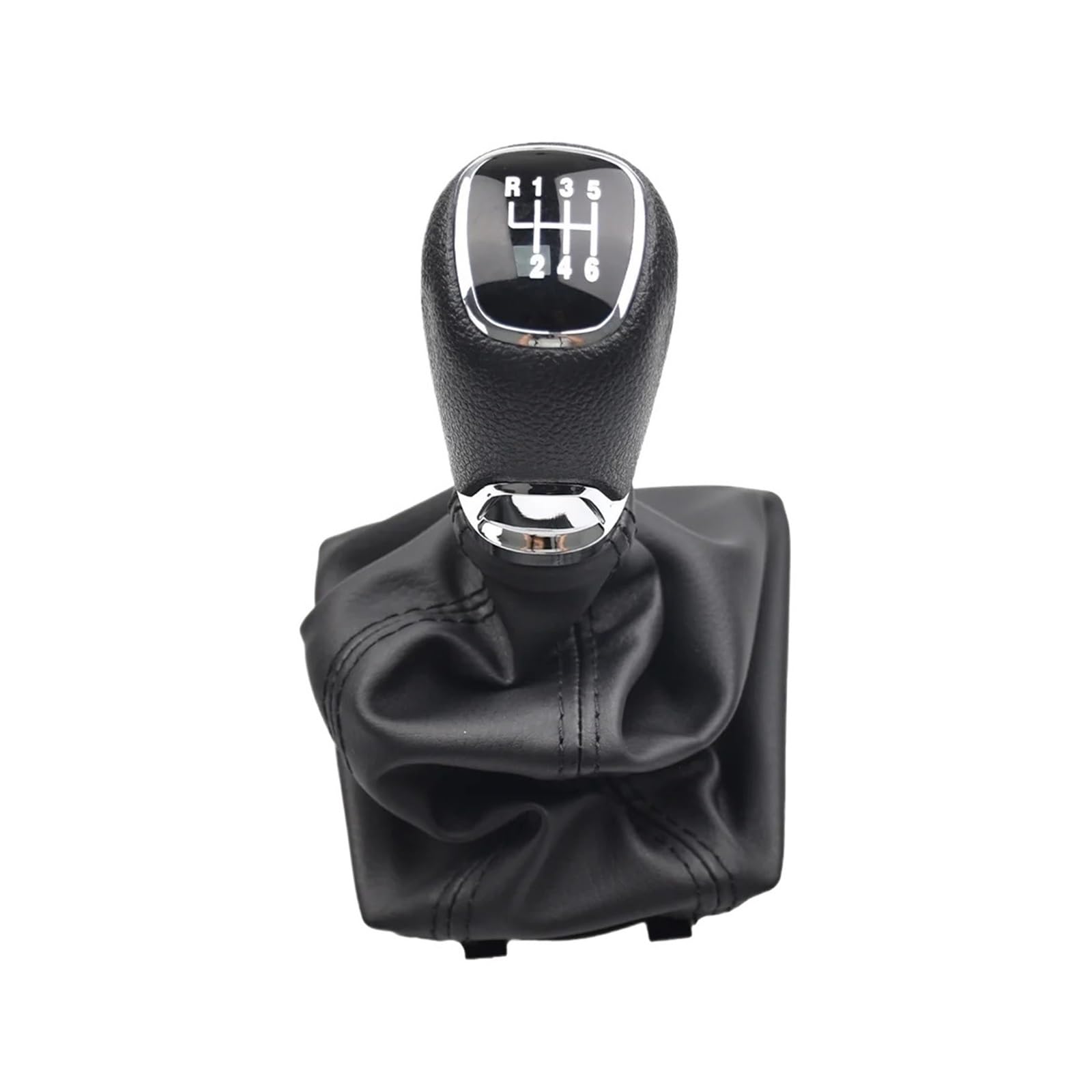 Qwqaab 6 Speed Manual Gear Knob For Skoda For Octavia A7 Mk3 2014-2019 12Mm 5/ Shifter Lever Collar Manual Gear Shift Knob Pu Gaiter Boot(6 Speed)