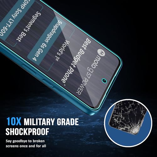 Image of FIRST MART Military-Grade Matte Tempered Glass for Motorola G57 Power and G67 Power - 9H Screen Protector, Anti-Glare Protection, Scratch-Resistant, Bubble-Free (1 Pack)