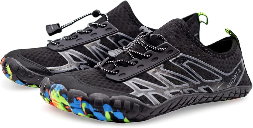 Water Shoes for Men Women Quick-Dry Barefoot Aqua Sock Outdoor Athletic Sport Shoes Black Mens Size 10 Womens Size 11 EUR 442