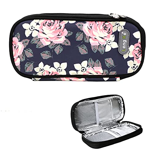 YOUSHARES Insulin Cooler Travel Case, Diabetic Cooler Bag, Portable Insulin Cooling Bag for Insulin Pen and Insulin Medicine (Flower )