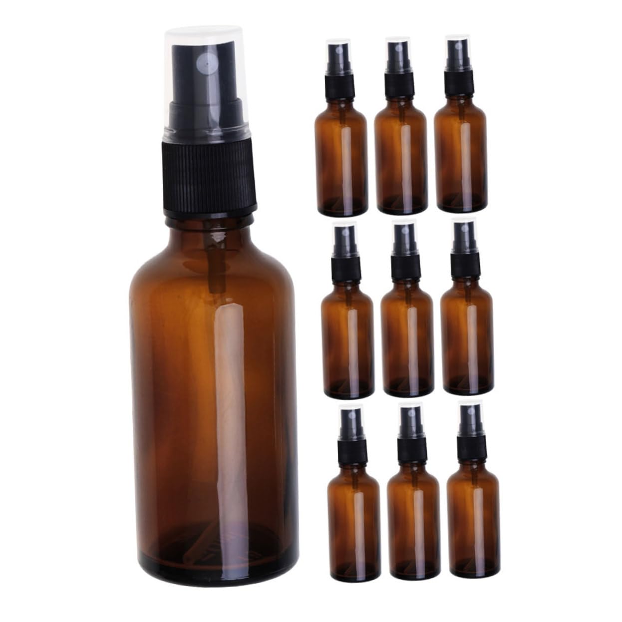 Ipetboom Boccette Spray Ricaricabili in Vetro Ambrato 100ml, 10 Pezzi, per Profumo e Acqua, Portatili, per Viaggio e Zaino