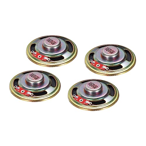 QUARKZMAN 8 Ohm 0.5W Interno Imán Altavoz x 4uds Metal Carcasa para Hogar Audio Visual Dispositivos [ Imán, Metal, Plástico ]