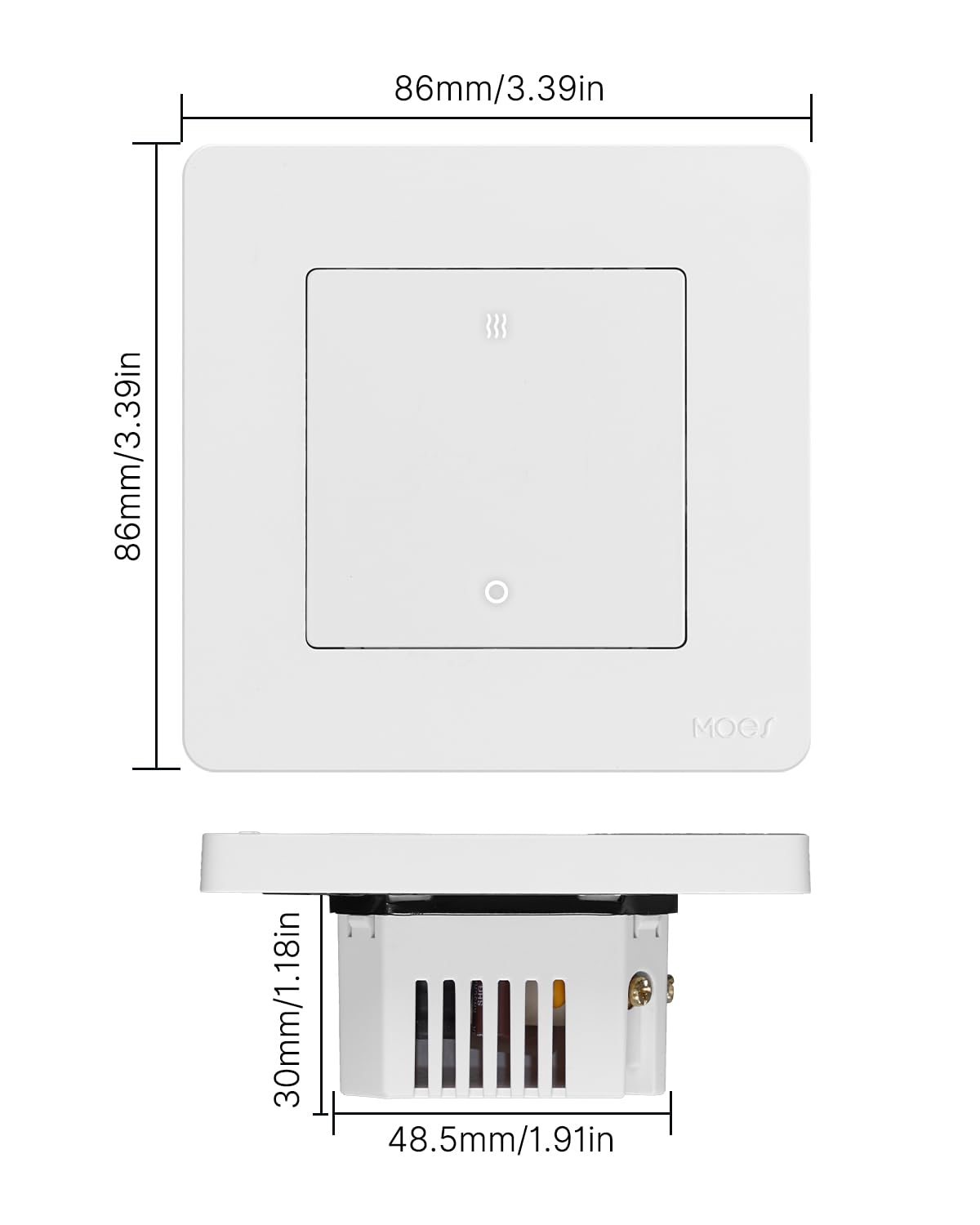 MOES ZigBee - Interruptor inteligente de calentador de agua de 20 A, control de temporizador, control de voz Tuya Smart Alexa/Google Home, repetidor de señal ZigBee, requiere concentrador ZigBee -