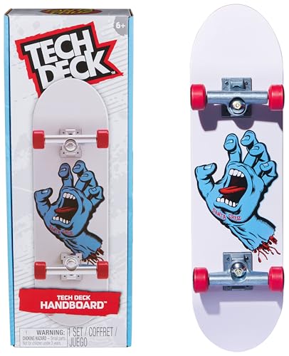 TECH DECK - Handboard Santa Cruz - Mini Monopatín o Mini Skateboard de 12 cm de largo (para usar solo con las manos) - 6071368 - Juegos Infantiles - Juguetes Niños 6 Años +