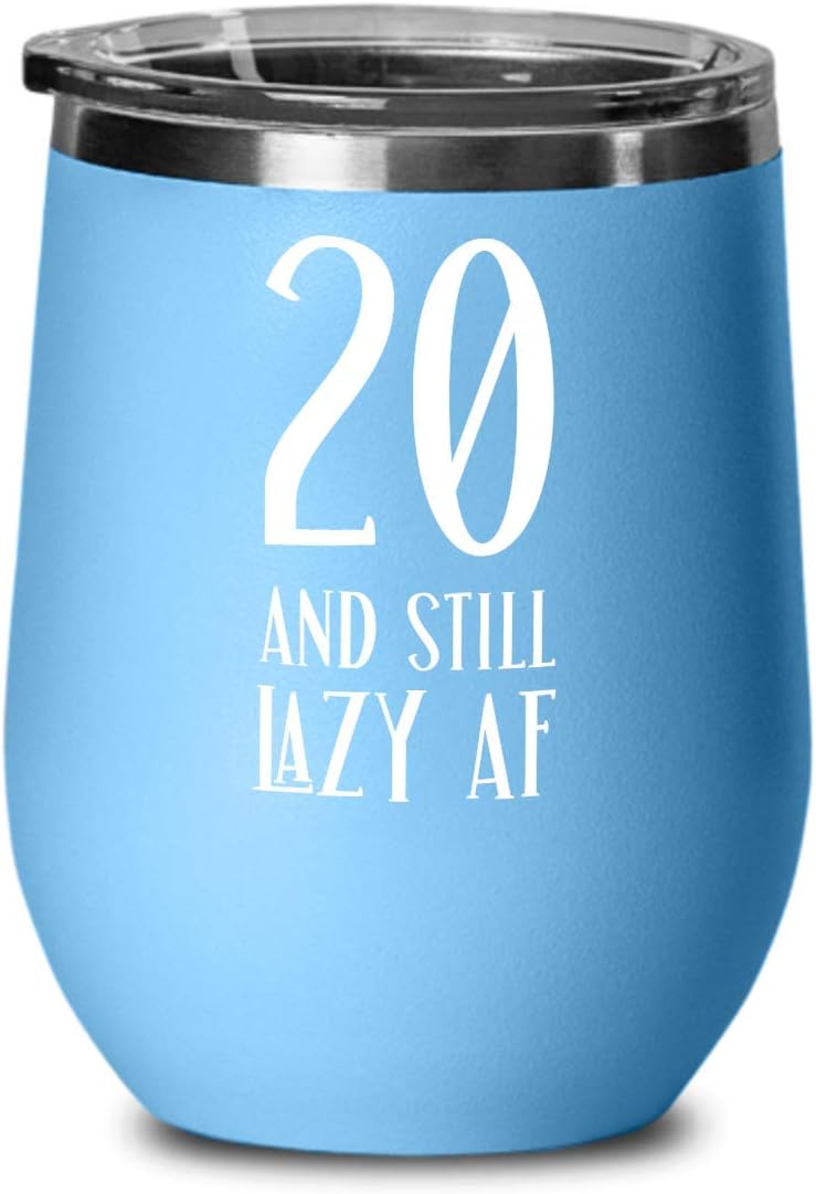20th Birthday Gifts For Women Novelty Wine Tumbler for Twenty Year Old Son Gag Gifts For Men Twentieth Birthday Coffee Mug Tea Cup Gift For Him and He