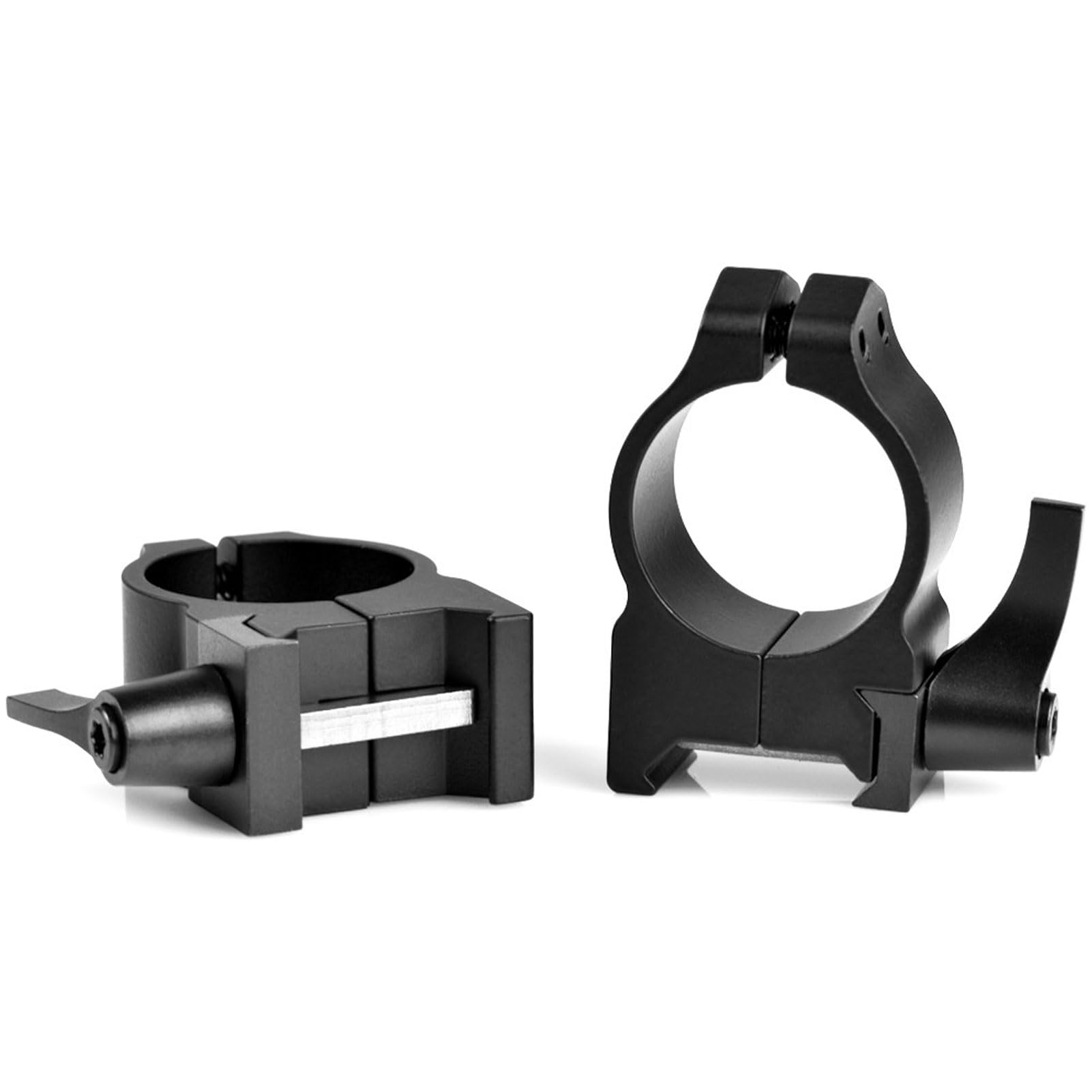 WARNE Maxima 1-Inch Quick-Detach Matte Scope Rings | Compatible with Weaver & Picatinny Rails, Return-to-Zero, Sintered Steel, Square Recoil Control Key