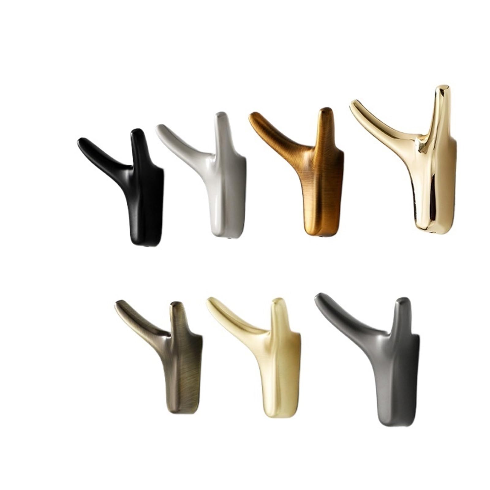 Dvmsief Brushed Nickel Coat Hooks Wall Hanging Clothes Hook Bedroom Robe Door Coat Hanger Kitchen Cabinet Storage Towel Bathroom Accessories(Brushed Nickel)