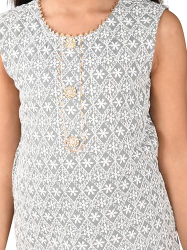 Image of Girls Cotton Kurti Set with Dupatta, Kids
