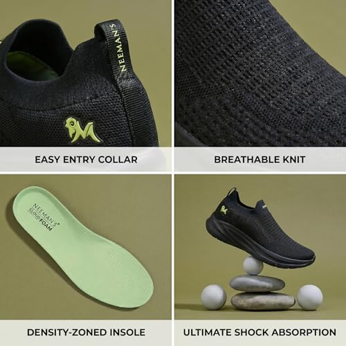 Image of Neeman's Max Cush Slip-On Sneakers for Men | Stylish Casual Shoes with Padded EVA Insole | Breathable Lightweight Footwear | Everyday Sneaker for Boys