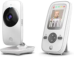 Motorola Babá Eletrônica Mbp481 - Tela De 2'' Zoom Digital E Visão Noturna Infravermelha Branco