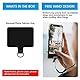 Cobee Universal Phone Tether Tabs, 4 Pcs 2.28 x 1.5 D-Buckle Phone Lanyard Ersatzteil PVC Transparent Phone Lanyard Patches for Safety Drop Protection Kompatibel mit den meisten Smartphones，Schwarz