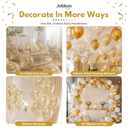 Image of Gold Confetti Balloons, Glitter Gold Balloon for Birthday Wedding Party