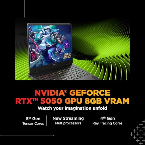 Image of HP Omen, AMD Ryzen AI 7 350, 8GB RTX 5050, 24GB DDR5(Upgradeable) 1TB SSD, 165Hz, 2k WUXGA, 3ms, 400 nits, 16'(40.6cm) Win11, M365* Office24, Black, 2.44kg, ap0165AX, RGB, AI Gaming Laptop
