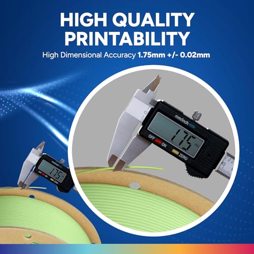 Image of OVERTURE PLA Plus (PLA+) Filament 1.75mm, Stronger & More Durable, Professional Toughness 3D Printer Filament 1kg (2.2lbs), High Precision + /- 0.02mm, Tangle-Free (Light Green)