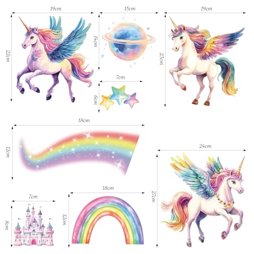 Vinilo Decorativo unicornio SHUCHING DIY 9 piezas miniatura 5