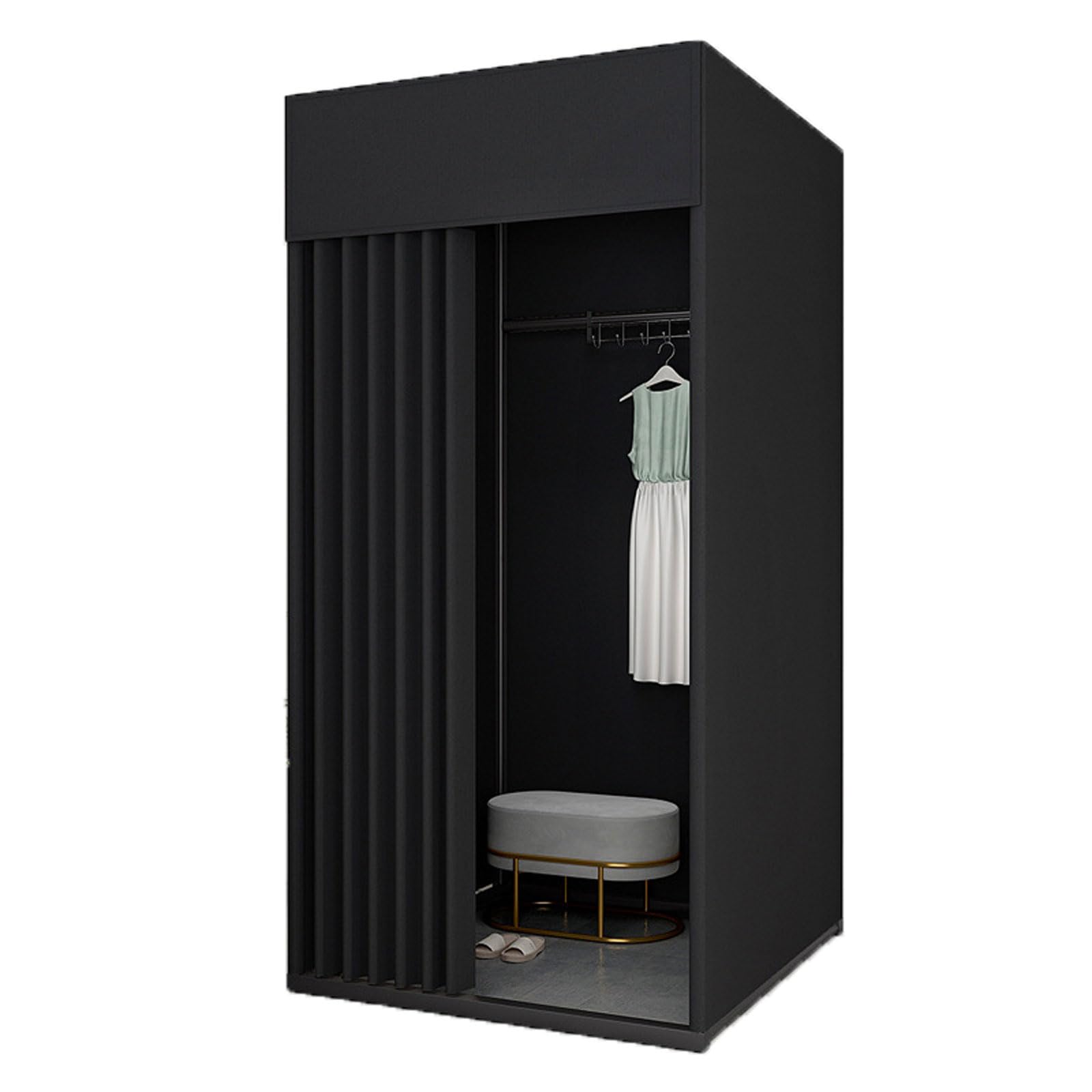 Cabine d'essayage pliable pour magasin de vêtements et ventes nomades