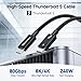 Cable Matters [Intel Certified 80Gbps Thunderbolt 5 Cable - 1m / 3.3ft, Supports up to 120Gbps Bandwidth Boost and 240W Charging, Compatible with Thunderbolt 4, USB4, and USB C, Black
