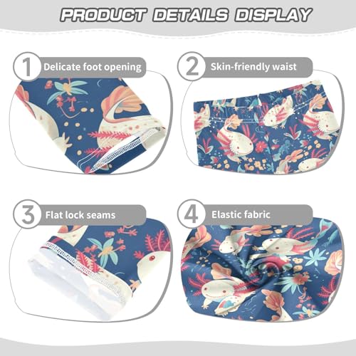 Lovely Axolotl Pattern Kids Baby Girls Legging Stretchy High Waisted Athleisure Pants Exercise3