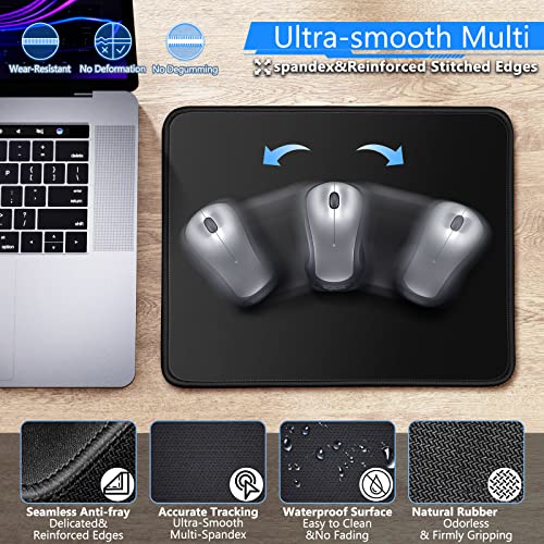 Image of Gimars 3Pcs Memory Foam Keyboard Wrist Rest, Mouse Pad Wrist Support for Easy Typing Pain Relief, Ergonomic, Comfortable Keyboard Mouse Pad Set for Computer, Laptop, Home & Office