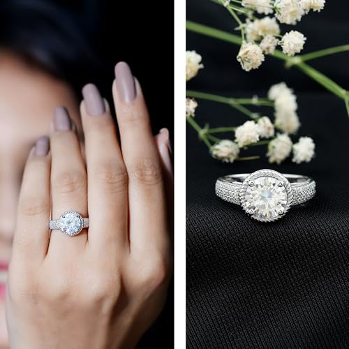 Certified Moissanite Soliatire Engagement Ring, D-Vs1 Quality, Round Moissanite Ring - Ready To Gift2