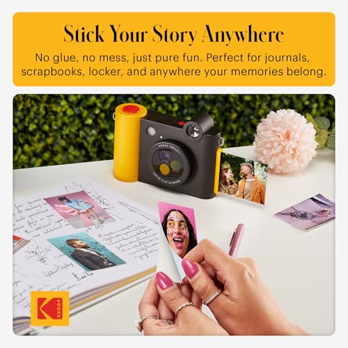 Image of KODAK Smile+ Wireless Digital Instant Print Camera with Effect-Changing Lens, 2x3 inch Sticky-Backed Photo Prints, and Zink Printing Technology (Renewed)